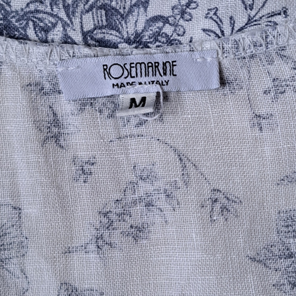 Linen Toile Tiered Sundress - Picture 3 of 4